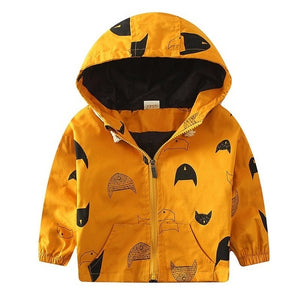 COOTELILI Cute Fish Printing Children Outerwear Spring Autumn Coat Baby Boys Girls Jackets Boys Outerwear Clothing 70-120cm