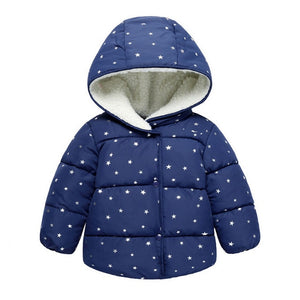 Autumn Winter boys warm Jacket For Girls Christmas Coat Baby Girls Jacket Lamb cashmere Kids Hooded Outerwear Infant Girls Coat