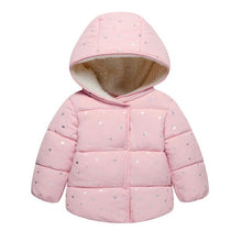 Load image into Gallery viewer, Autumn Winter boys warm Jacket For Girls Christmas Coat Baby Girls Jacket Lamb cashmere Kids Hooded Outerwear Infant Girls Coat