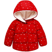 Load image into Gallery viewer, Autumn Winter boys warm Jacket For Girls Christmas Coat Baby Girls Jacket Lamb cashmere Kids Hooded Outerwear Infant Girls Coat