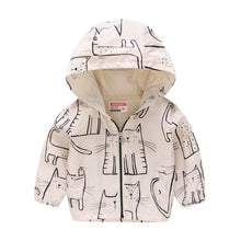Load image into Gallery viewer, 2019 Kids Clothes Boys Jackets Children Hooded Zipper Windbreaker Baby Fashion Print Coat Infant Waterproof Hoodies For Girls