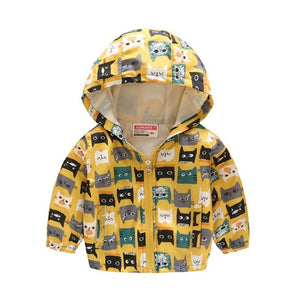 2019 Kids Clothes Boys Jackets Children Hooded Zipper Windbreaker Baby Fashion Print Coat Infant Waterproof Hoodies For Girls