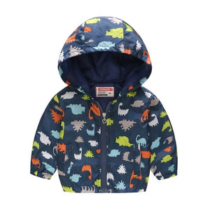 2019 Kids Clothes Boys Jackets Children Hooded Zipper Windbreaker Baby Fashion Print Coat Infant Waterproof Hoodies For Girls