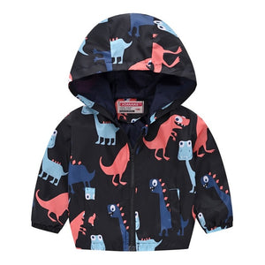 2019 Kids Clothes Boys Jackets Children Hooded Zipper Windbreaker Baby Fashion Print Coat Infant Waterproof Hoodies For Girls