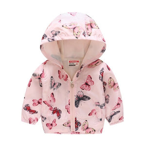 2019 Kids Clothes Boys Jackets Children Hooded Zipper Windbreaker Baby Fashion Print Coat Infant Waterproof Hoodies For Girls