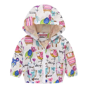 2019 Kids Clothes Boys Jackets Children Hooded Zipper Windbreaker Baby Fashion Print Coat Infant Waterproof Hoodies For Girls