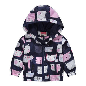 2019 Kids Clothes Boys Jackets Children Hooded Zipper Windbreaker Baby Fashion Print Coat Infant Waterproof Hoodies For Girls