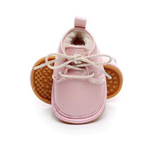 Load image into Gallery viewer, Newborn Winter New Style Print Flower PU leather Crib Footwear Infant Shoes First Walkers Fleece Warm Snow Boots