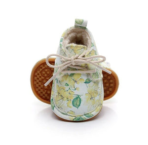 Newborn Winter New Style Print Flower PU leather Crib Footwear Infant Shoes First Walkers Fleece Warm Snow Boots