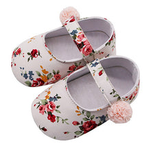 Load image into Gallery viewer, Floral Newborn Baby Prewalker Soft Soled Anti-slip Shoes Footwear Classic Princess Girl Crib Mary Jane Flower Shoes