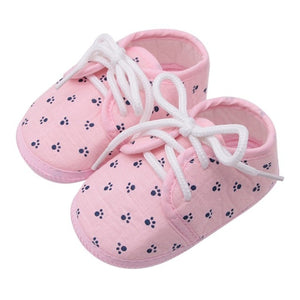 Baby Shoes I Love PaPa&MaMa Letter Printed Soft Bottom Footwear Heart-shaped 0-18M Newborn First walker