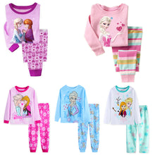 Load image into Gallery viewer, New Girls Horse Pajamas Kids Princess ANNA ELSA Sleepwear Children  Cartoon Clothing Set Baby Long Sleeve Pijamas Home Clothing