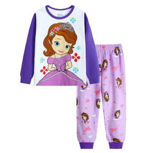 Load image into Gallery viewer, New Girls Horse Pajamas Kids Princess ANNA ELSA Sleepwear Children  Cartoon Clothing Set Baby Long Sleeve Pijamas Home Clothing