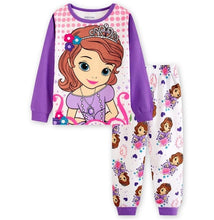 Load image into Gallery viewer, New Girls Horse Pajamas Kids Princess ANNA ELSA Sleepwear Children  Cartoon Clothing Set Baby Long Sleeve Pijamas Home Clothing