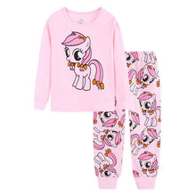 Load image into Gallery viewer, New Girls Horse Pajamas Kids Princess ANNA ELSA Sleepwear Children  Cartoon Clothing Set Baby Long Sleeve Pijamas Home Clothing