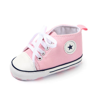 Baby Shoes Boy Girl Solid Sneaker Cotton Soft Anti-Slip Sole Newborn Infant First Walkers Toddler Casual Sport Crib Shoes