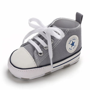 Baby Shoes Boy Girl Solid Sneaker Cotton Soft Anti-Slip Sole Newborn Infant First Walkers Toddler Casual Sport Crib Shoes