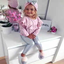 Load image into Gallery viewer, 2019 New Autunm Baby Girls Clothes Sets Children Clothing Long Sleeve Tops Sweatshirt T-Shirts Pants Hat Bow 3pcs Outfits