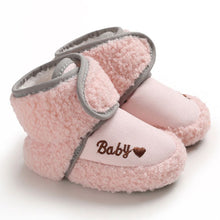 Load image into Gallery viewer, Kids Baby Toddler Shoes Babies Winter Warm Booties Faux Fleece Anti-Slip Toddler Newborn Baby Shoes Letter Crib Shoes Snow Boots