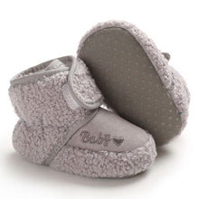 Load image into Gallery viewer, Kids Baby Toddler Shoes Babies Winter Warm Booties Faux Fleece Anti-Slip Toddler Newborn Baby Shoes Letter Crib Shoes Snow Boots