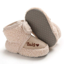 Load image into Gallery viewer, Kids Baby Toddler Shoes Babies Winter Warm Booties Faux Fleece Anti-Slip Toddler Newborn Baby Shoes Letter Crib Shoes Snow Boots