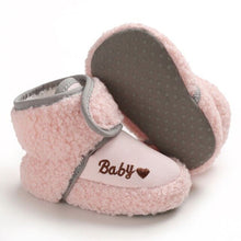 Load image into Gallery viewer, Kids Baby Toddler Shoes Babies Winter Warm Booties Faux Fleece Anti-Slip Toddler Newborn Baby Shoes Letter Crib Shoes Snow Boots