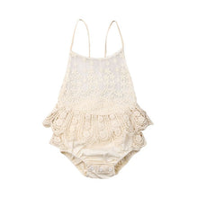Load image into Gallery viewer, New Summer Cute Baby Girl Bodysuits Sleeveless Ruffles Lace Jumpsuit Elegant Infant Girls Princess Holiday Cotton Clothes Outfit