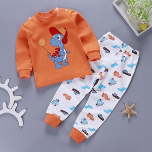 2019 New Baby Kids Pajamas Sets Cotton Long Sleeved Tshirt+pant Cartoon Girl Clothing Autumn 2pcs Sleepwear Suit Pyjama Trousers