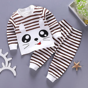 2019 New Baby Kids Pajamas Sets Cotton Long Sleeved Tshirt+pant Cartoon Girl Clothing Autumn 2pcs Sleepwear Suit Pyjama Trousers