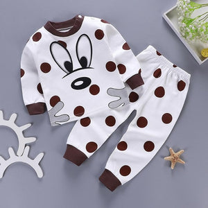 2019 New Baby Kids Pajamas Sets Cotton Long Sleeved Tshirt+pant Cartoon Girl Clothing Autumn 2pcs Sleepwear Suit Pyjama Trousers