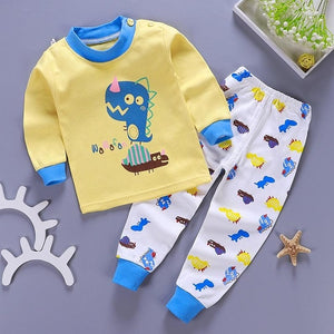 2019 New Baby Kids Pajamas Sets Cotton Long Sleeved Tshirt+pant Cartoon Girl Clothing Autumn 2pcs Sleepwear Suit Pyjama Trousers