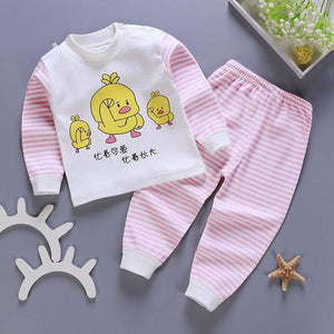 2019 New Baby Kids Pajamas Sets Cotton Long Sleeved Tshirt+pant Cartoon Girl Clothing Autumn 2pcs Sleepwear Suit Pyjama Trousers