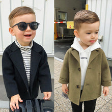 Load image into Gallery viewer, Toddler Coat Korean Fashion Woolen Jacket Baby Boy Outwear High Quality Turndown Collar Children Clothing 1 2 3 4 5 Y Boy Jacket