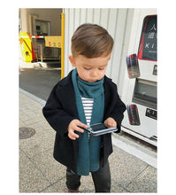 Load image into Gallery viewer, Toddler Coat Korean Fashion Woolen Jacket Baby Boy Outwear High Quality Turndown Collar Children Clothing 1 2 3 4 5 Y Boy Jacket
