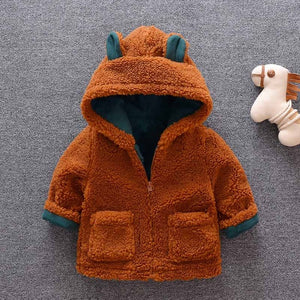 IENENS Winter 1PC Kids Baby Boys Girls Jacket Clothes Clothing Infant Boy Girl Child Tops Wool Jackets Coat Child Coats