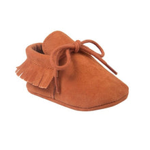 Load image into Gallery viewer, Baby Girl First Walkers Baby Moccasins Soft Soled Non-slip Footwear With Fringe Toddler Infant Crib Shoes PU Suede Leather Shoes