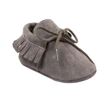 Load image into Gallery viewer, Baby Girl First Walkers Baby Moccasins Soft Soled Non-slip Footwear With Fringe Toddler Infant Crib Shoes PU Suede Leather Shoes