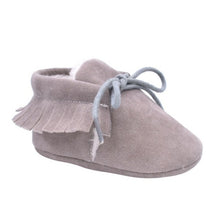 Load image into Gallery viewer, Baby Girl First Walkers Baby Moccasins Soft Soled Non-slip Footwear With Fringe Toddler Infant Crib Shoes PU Suede Leather Shoes