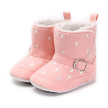 Load image into Gallery viewer, Baby Girls Shoes Snow Boot Soft Sole Kids Girl Cotton Baby Shoes Anti-silp Prewalker Booties Newborn Baby Girls First Walkes