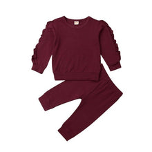 Load image into Gallery viewer, Newborn Infant Baby Girls Ruffle T-Shirt Tops Leggings Pants 2Pcs Outfits Set Clothes Long Sleeve Autumn Winter Warm Clothing