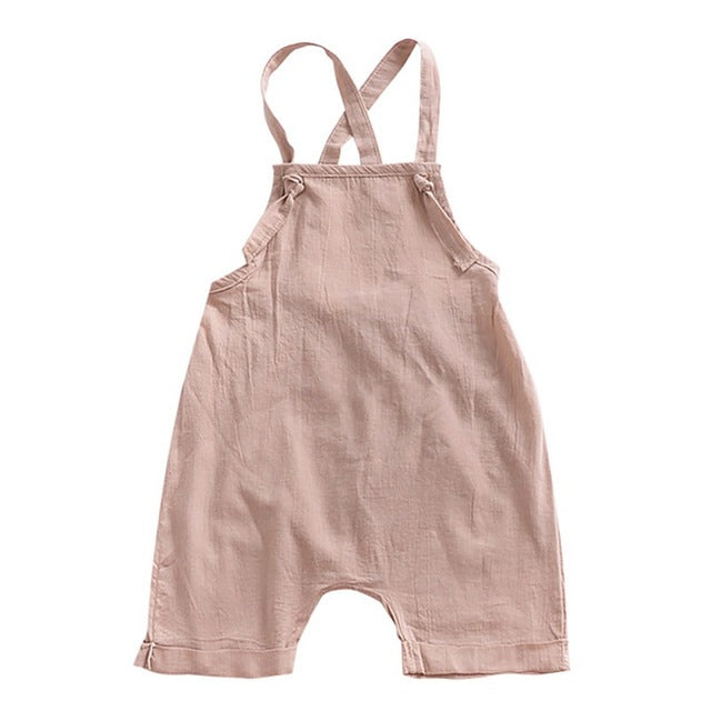 Hot Baby Romper Summer Toddler Infant Casual Rompers Baby Girl Solid Color Suspender Overalls Children Girls Holiday Jumpsuit