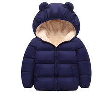 Load image into Gallery viewer, Autumn Winter boys warm Jacket For Girls Christmas Coat Baby Girls Jacket Lamb cashmere Kids Hooded Outerwear Infant Girls Coat