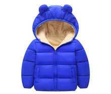 Load image into Gallery viewer, Autumn Winter boys warm Jacket For Girls Christmas Coat Baby Girls Jacket Lamb cashmere Kids Hooded Outerwear Infant Girls Coat