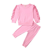 Load image into Gallery viewer, Newborn Infant Baby Girls Ruffle T-Shirt Tops Leggings Pants 2Pcs Outfits Set Clothes Long Sleeve Autumn Winter Warm Clothing