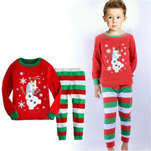 Load image into Gallery viewer, New kids pajamas children sleepwear baby girls clothes boys Cartoon pyjamas sets cotton nightwear kids clothing Christmas gifts