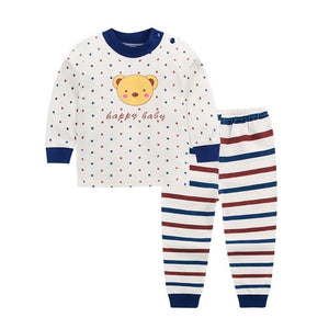 10 colors 2pcs/set kids pajamas set girls baby boys clothes top+pants cotton baby pajamas sleepwear