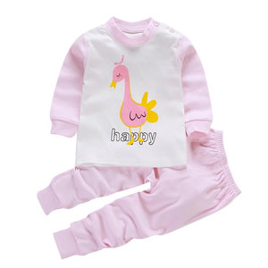 10 colors 2pcs/set kids pajamas set girls baby boys clothes top+pants cotton baby pajamas sleepwear