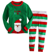 Load image into Gallery viewer, 2019 Christmas Children pyjamas Set Baby girl boys clothes pajamas Todder boys girls cartoon T-shirt+Pants 2pcs