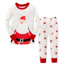 Load image into Gallery viewer, 2019 Christmas Children pyjamas Set Baby girl boys clothes pajamas Todder boys girls cartoon T-shirt+Pants 2pcs