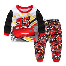 Load image into Gallery viewer, 2019 Christmas Children pyjamas Set Baby girl boys clothes pajamas Todder boys girls cartoon T-shirt+Pants 2pcs